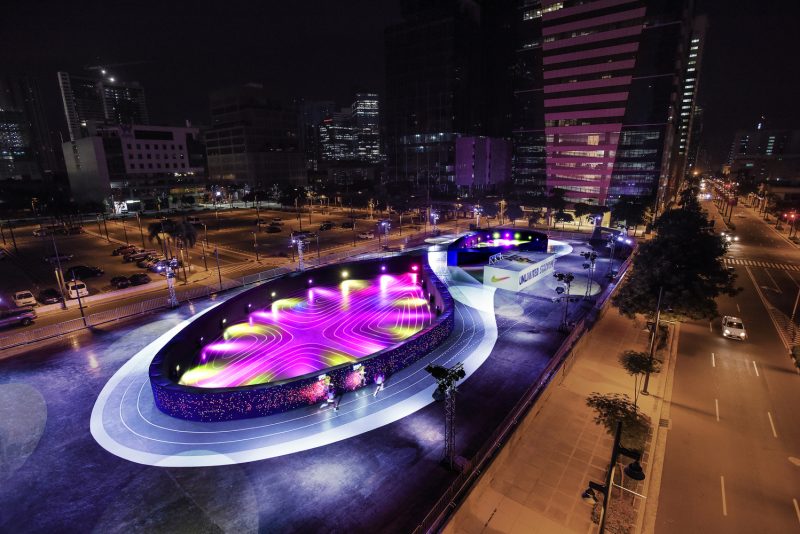 Nike inaugura pista de corrida de LED em Manila